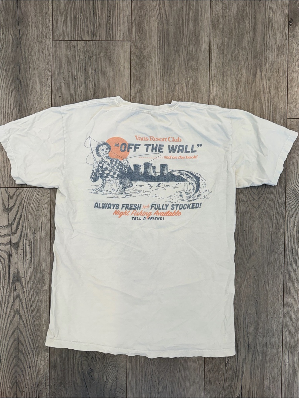 Men’s Vans Tee- fishing themed